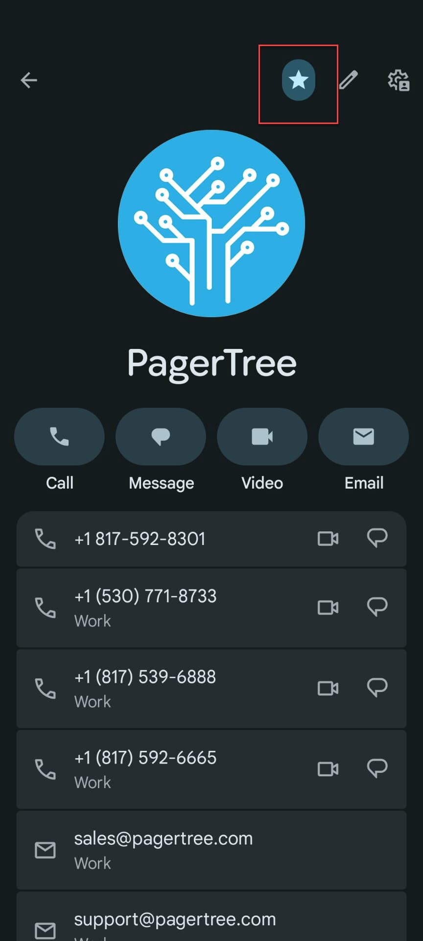 star pagertree contact