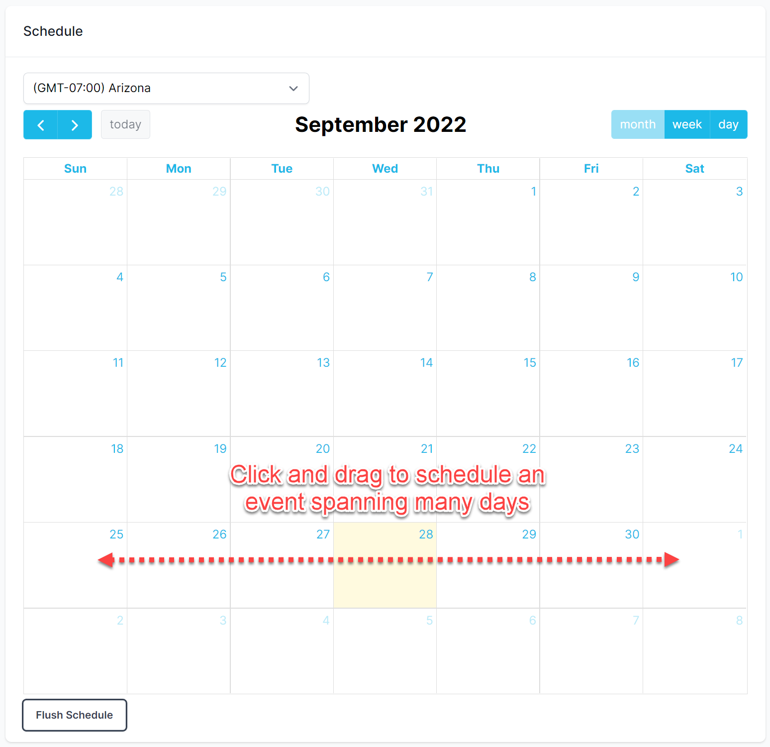 drag-n-drop calendar