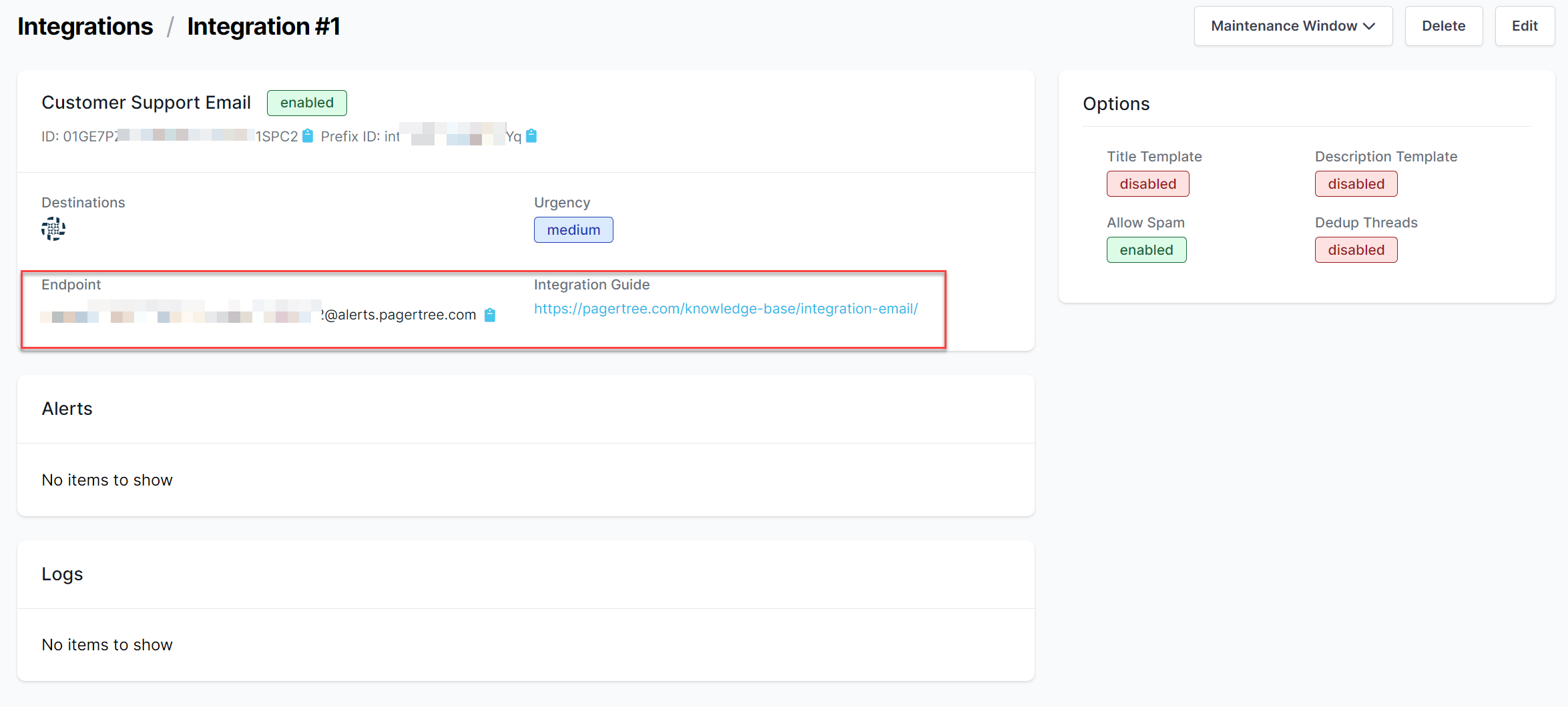 Successfully Created Integration