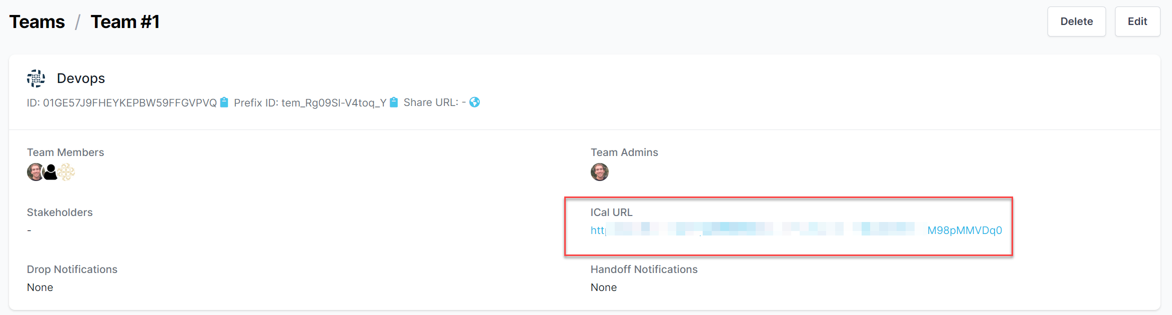 Ical url